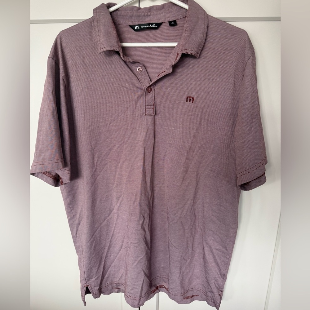Travis Mathew Mauve Short-Sleeve Polo